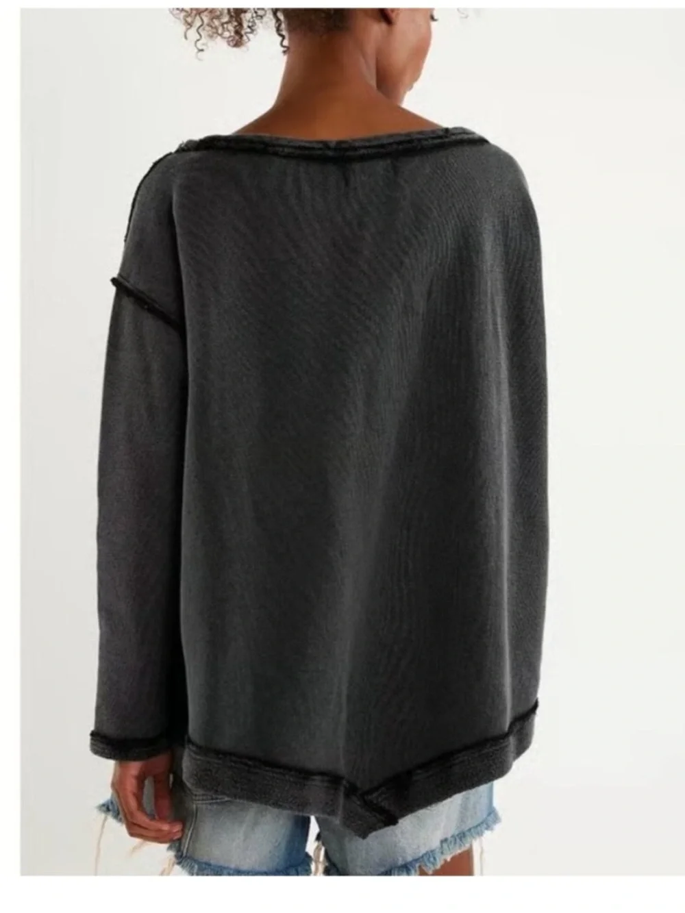 Free People Conrad Pullover Black XS NWT - Picture 4 of 13